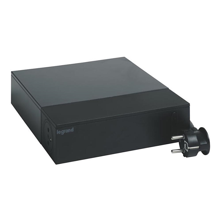 Legrand 049430 - Multimedijski HUB s stikalom 4Z Tip E + 4Z Tip C 2m črna