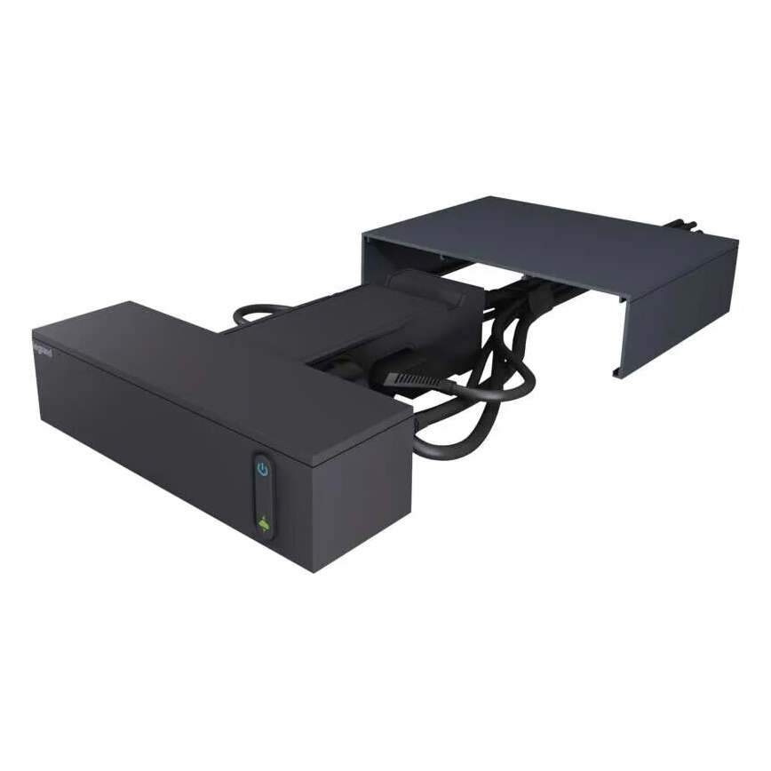 Legrand 049430 - Multimedijski HUB s stikalom 4Z Tip E + 4Z Tip C 2m črna