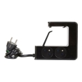 Legrand 050412 - Podaljšek s stikalom in stojalom za tablico 4Z Tip E + 2x USB-A 1,5m črna