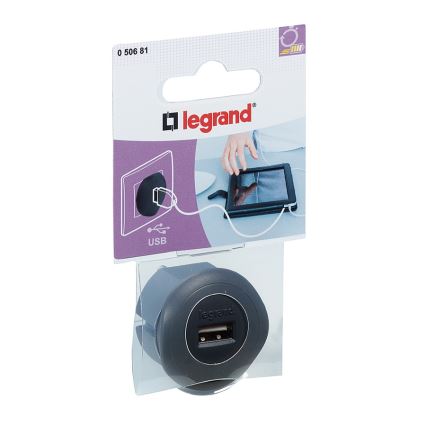 Legrand 50681 - Adapter USB v vtičnico 230V/1,5A črn