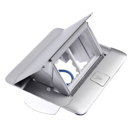 Legrand 54011 - Okvirček za vtičnico za mizno desko POP-UP 4M aluminij