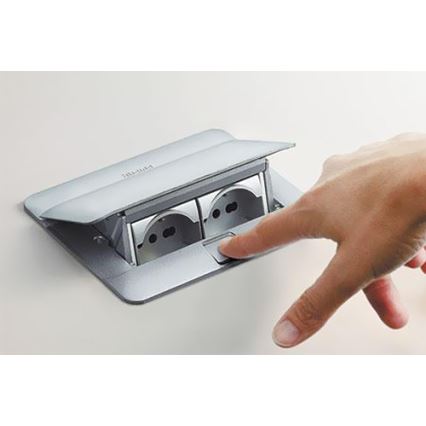 Legrand 54011 - Okvirček za vtičnico za mizno desko POP-UP 4M aluminij