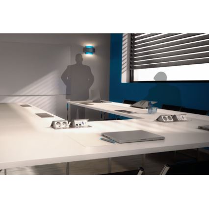 Legrand 54023 - Doza za vtičnice za mizno desko POP-UP 2x4M nerjaveče jeklo