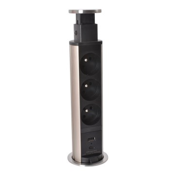 Legrand 654970 - Namizna vtičnica 3x230V + USB-A + USB-C