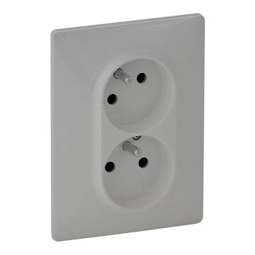 Legrand 753386 - Hišna vtičnica VALENA LIFE 250V/16A 2x2P+T aluminij