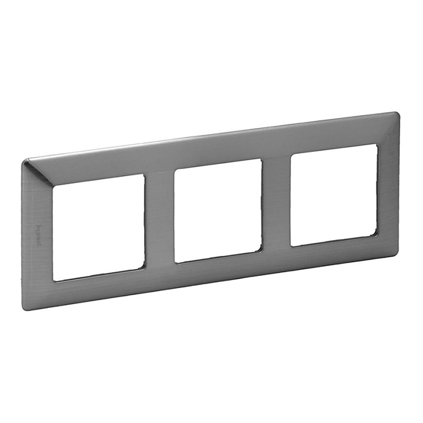 Legrand 754153 - Okvirček za stikala VALENA LIFE 3P nerjaveče jeklo