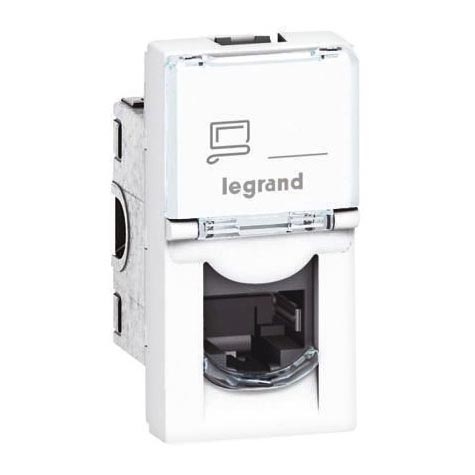 Legrand 76551 - Vtičnica MOSAIC 1xRJ45 razred 5E UTP 1M bela | Svet svetil