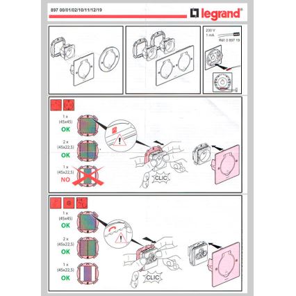 Legrand 89700 - Okvir za talno vtičnico PLATINUM IP44 2M IP44 nerjaveče jeklo
