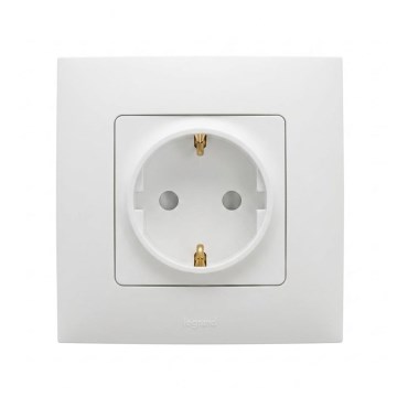 Legrand - Domača vtičnica SCHUKO z okvirjem NILOE 250V bela