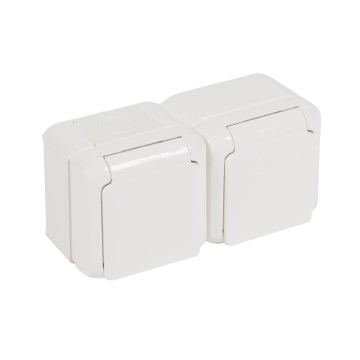 Legrand - Dvojna domača vtičnica FORIX 250V IP44 bela