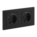 Legrand - Dvojna vtičnica SCHUKO za stanovanjsko uporabo NILOE STEP 250V črna