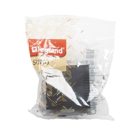 Legrand - Enopolno stikalo brez okvirčka št. 1/0 SUNO črno