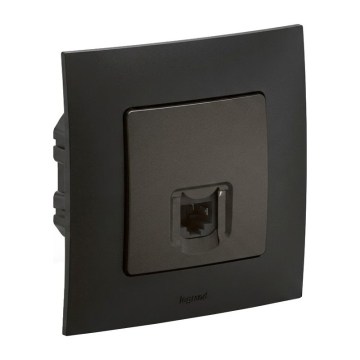 Legrand - Ethernetna vtičnica RJ45 z okvirjem NILOE črna