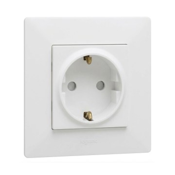Legrand - Hišna vtičnica SCHUKO z okvirjem NILOE STEP 250V, bela