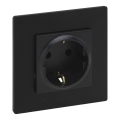 Legrand - Hišna vtičnica SCHUKO z okvirjem NILOE STEP 250V črna