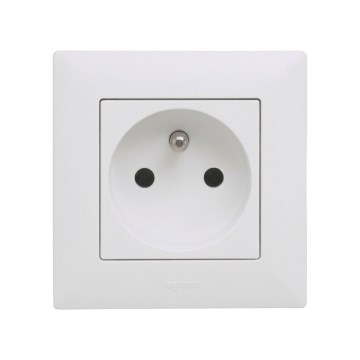 Legrand - Stenska vtičnica z okvirjem NILOE STEP 250V bela