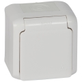 Legrand - Stenska zunanja vtičnica FORIX 250V IP44 bela