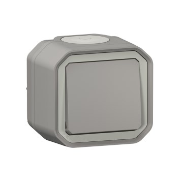 Legrand - Stikalo za stopnišče št. 6 PLEXO IP55 sivo