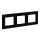 Legrand - trojni okvir NILOE STEP, črne barve