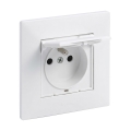 Legrand - Zunanja hišna vtičnica z okvirjem NILOE STEP 250V IP44 bela