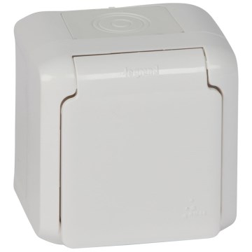 Legrand - Zunanja stenska vtičnica 250 V/16 A FORIX IP44 bela