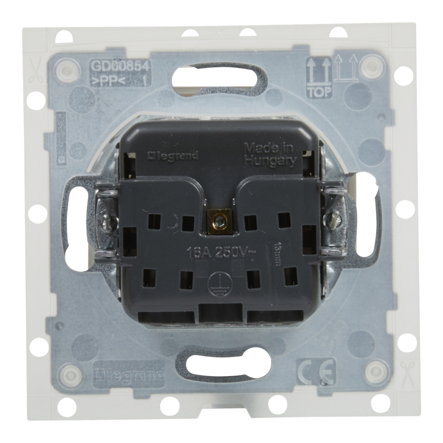 Legrand - Zunanja vtičnica brez okvirja 250V/16A NILOE STEP IP44 bela