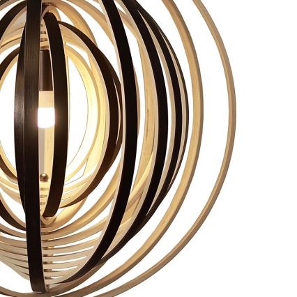 Lesen lestenec na kablu 1xE27/60W/230V, premer 50 cm, masiven/furnir/gumi les (Hevea)