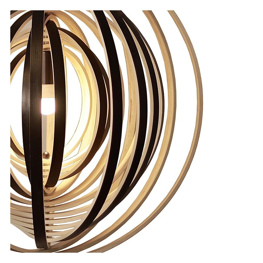 Lesen lestenec na kablu 1xE27/60W/230V, premer 50 cm, masiven/furnir/gumi les (Hevea)