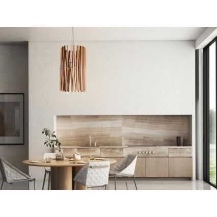 Lesen lestenec na kablu 1xE27/60W/230V Ø 38 cm masiv/jesen/kaučukovec