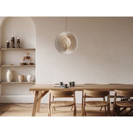 Lesen lestenec na kablu 1xE27/60W/230V Ø 50 cm masiven/furnir/kavčukovec