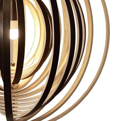 Lesen viseči lestenec na kablu 1xE27/60W/230V Ø 43,5 cm masiven/furnir/kaučukovec