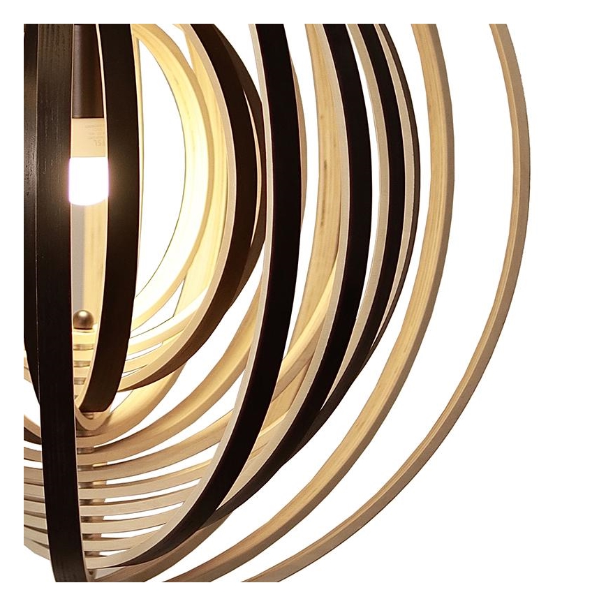 Lesen viseči lestenec na kablu 1xE27/60W/230V Ø 43,5 cm masiven/furnir/kaučukovec