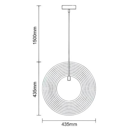 Lesen viseči lestenec na kablu 1xE27/60W/230V Ø 43,5 cm masiven/furnir/kaučukovec