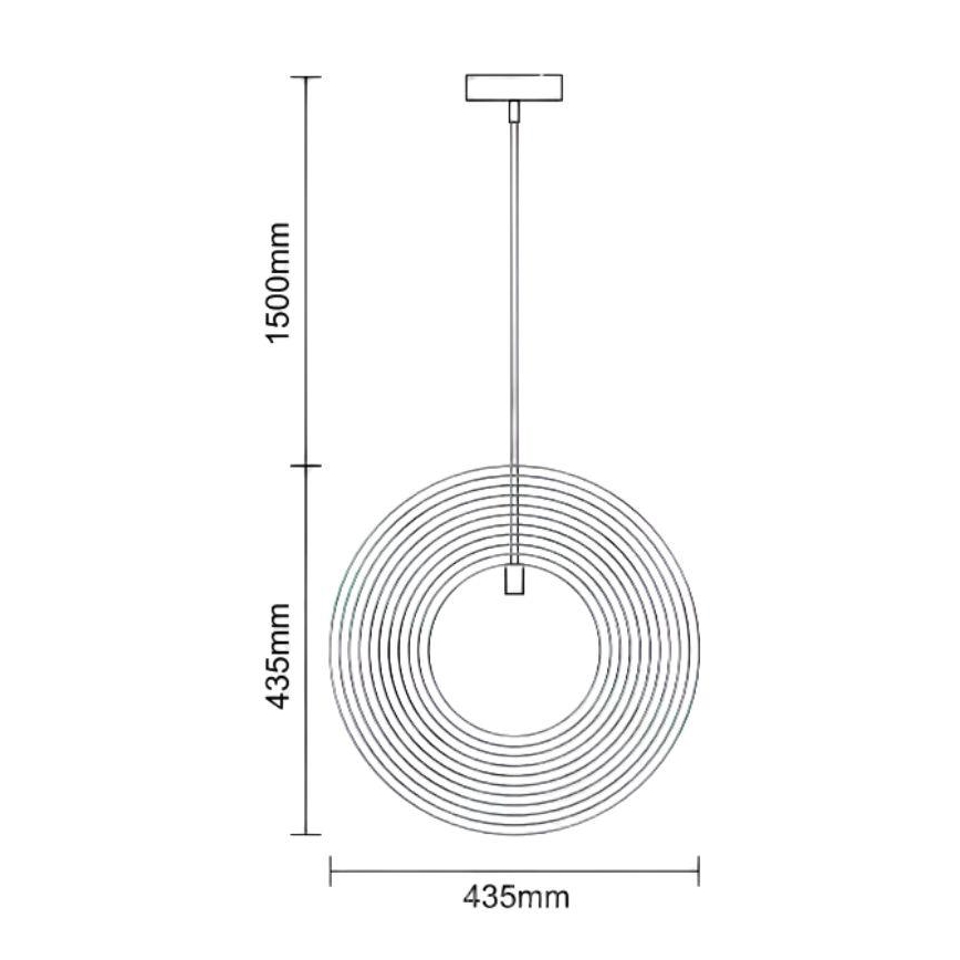 Lesen viseči lestenec na kablu 1xE27/60W/230V Ø 43,5 cm masiven/furnir/kaučukovec