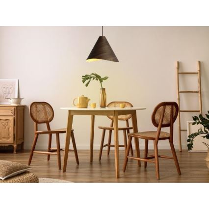 Lesen viseči lestenec na vrvici 1xE27/60W/230V premer 45 cm masiven/oreh/kavčukovec