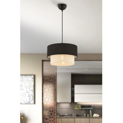 Lesten ECHO 1xE27/60W/230V črna/kremna