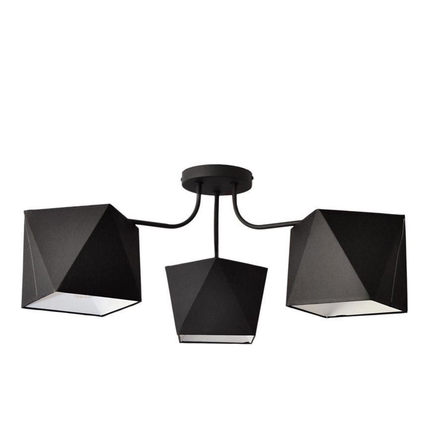 Lestenec ADAMANT 3xE27/15W/230V črn
