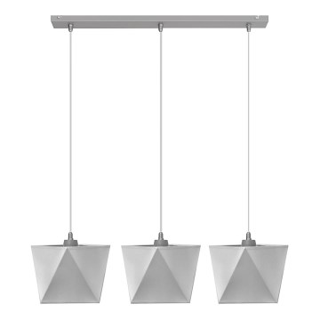 Lestenec ADAMANT 3xE27/15W/230V siv