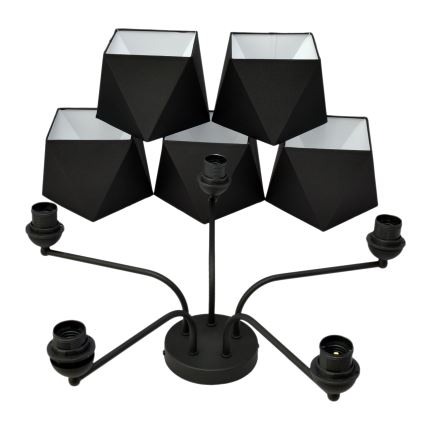 Lestenec ADAMANT 5xE27/15W/230V črn