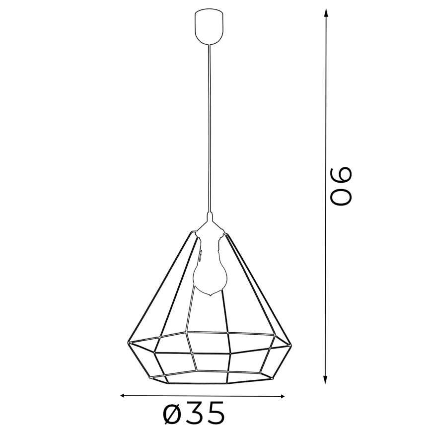 Lestenec ALMA 1xE27/60W/230V bel
