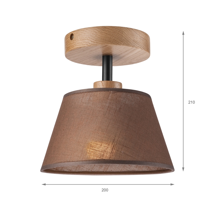 Lestenec ANTONIO 1xE14/40W/230V rjava/hrast