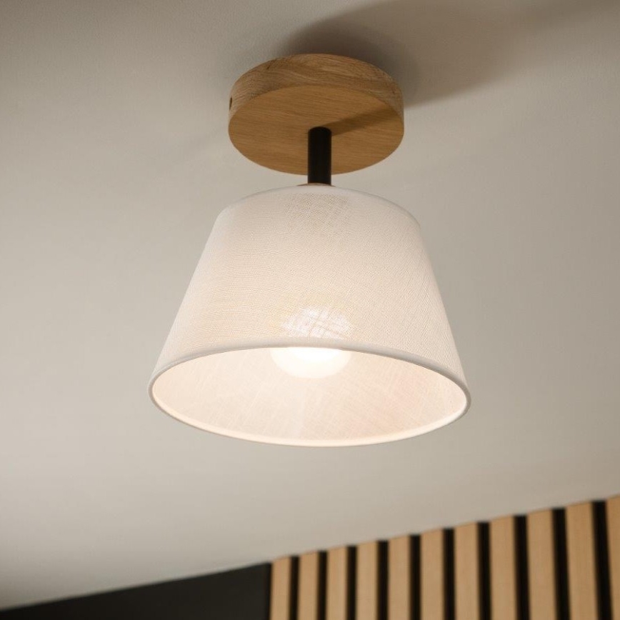 Lestenec ANTONIO 1xE14/60W/230V bela/hrast