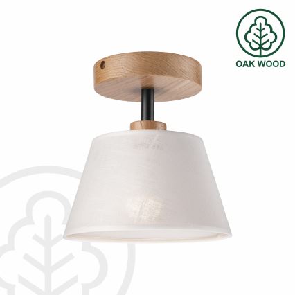Lestenec ANTONIO 1xE14/60W/230V bela/hrast