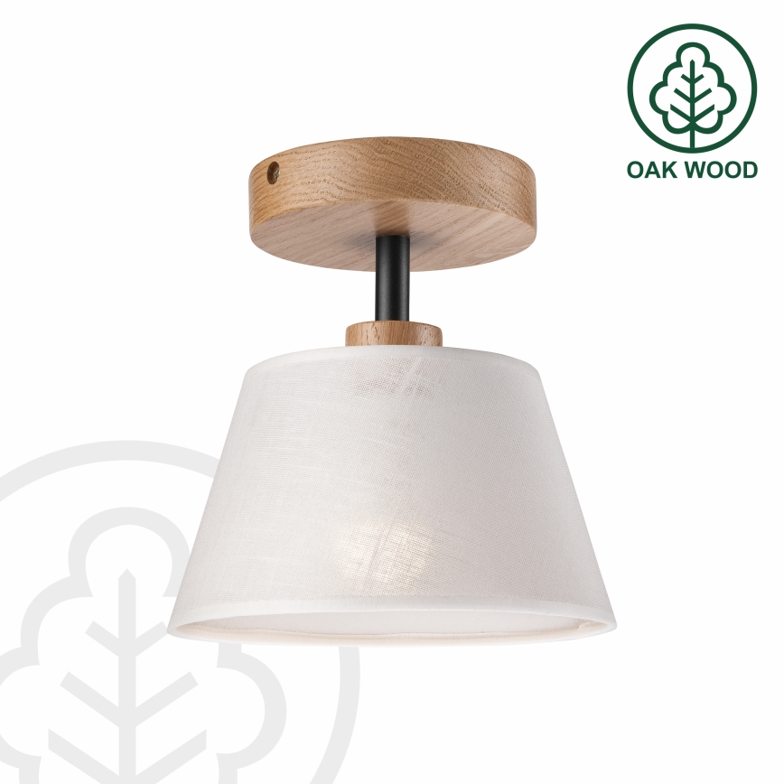 Lestenec ANTONIO 1xE14/60W/230V bela/hrast