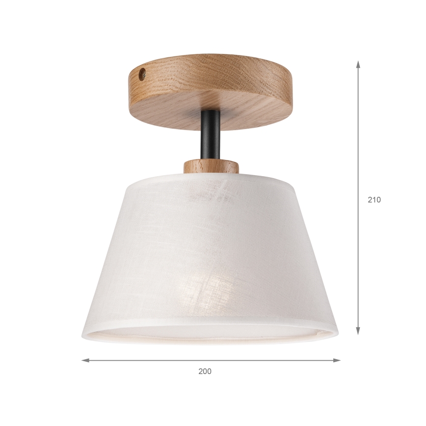 Lestenec ANTONIO 1xE14/60W/230V bela/hrast
