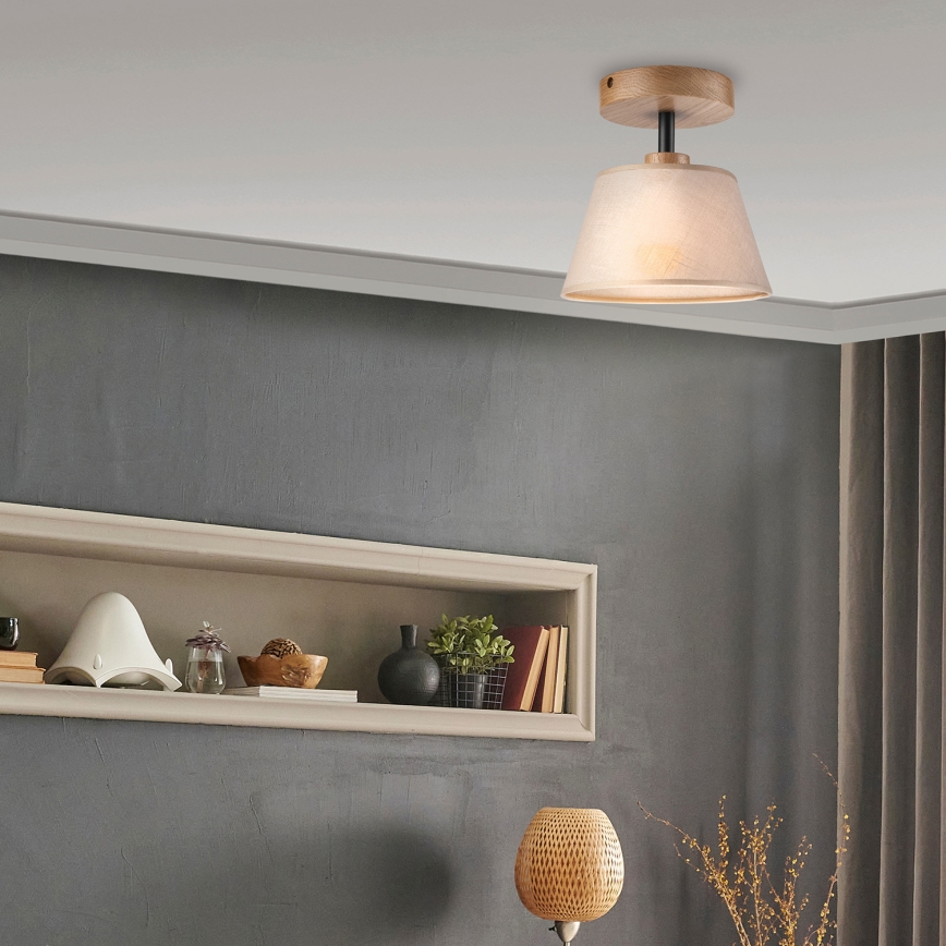 Lestenec ANTONIO 1xE14/60W/230V bež/hrast