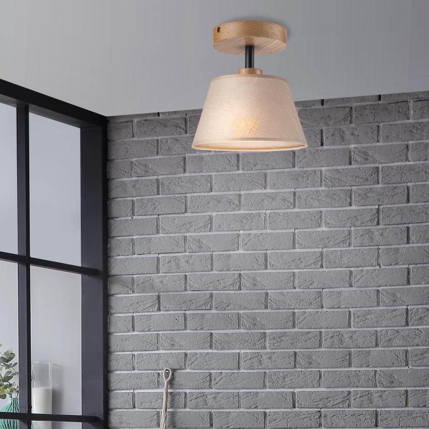 Lestenec ANTONIO 1xE14/60W/230V bež/hrast