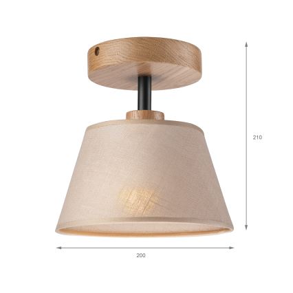 Lestenec ANTONIO 1xE14/60W/230V bež/hrast