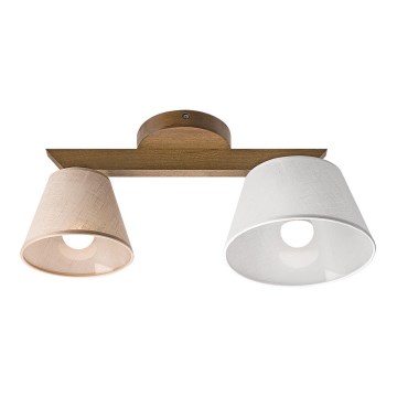 Lestenec ANTONIO 2xE14/40W/230V bukev