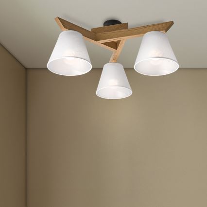 Lestenec ANTONIO 3xE14/40W/230V hrast